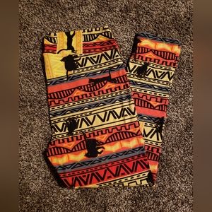 Gently USED LuLaRoe Halloween Black Cat TC2 Leggings